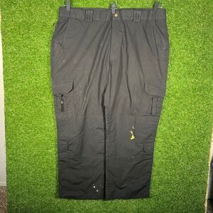 5.11 Tactical Mens Black Ripstop Cargo Work Pants Size 46x30 Utility